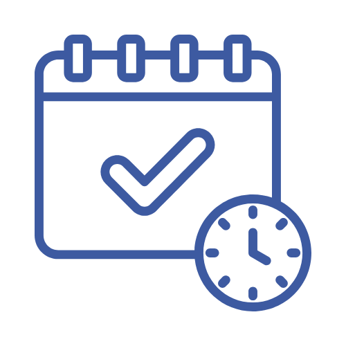 calendar icon with clock